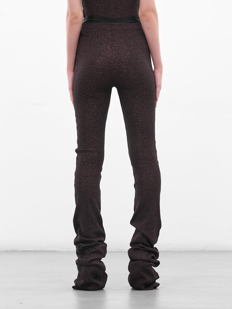 Black Deconstructed Lurex Sweatpants (10420060402-BLACK)