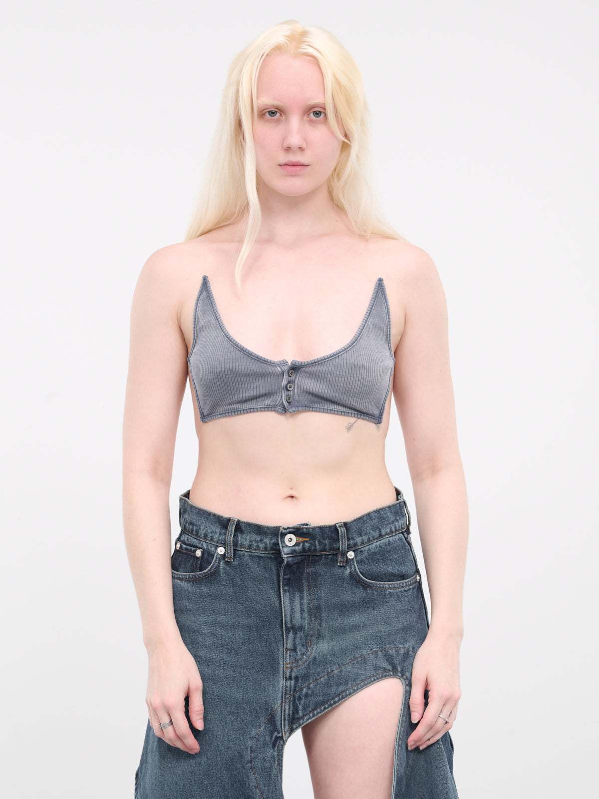 Invisible Strap Bralette (104TO003-J100-BLUE-WASHED)