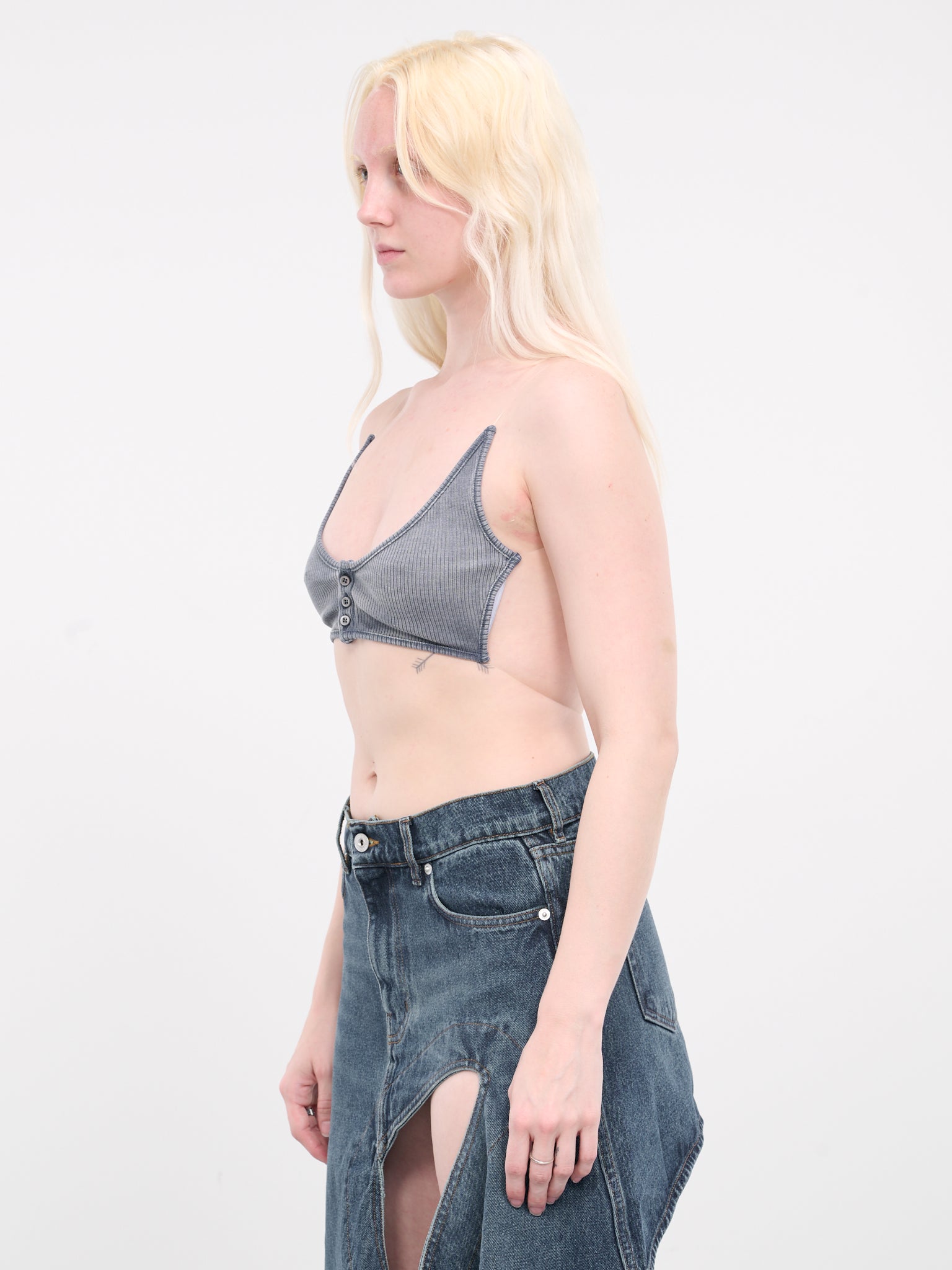 Invisible Strap Bralette (104TO003-J100-BLUE-WASHED)