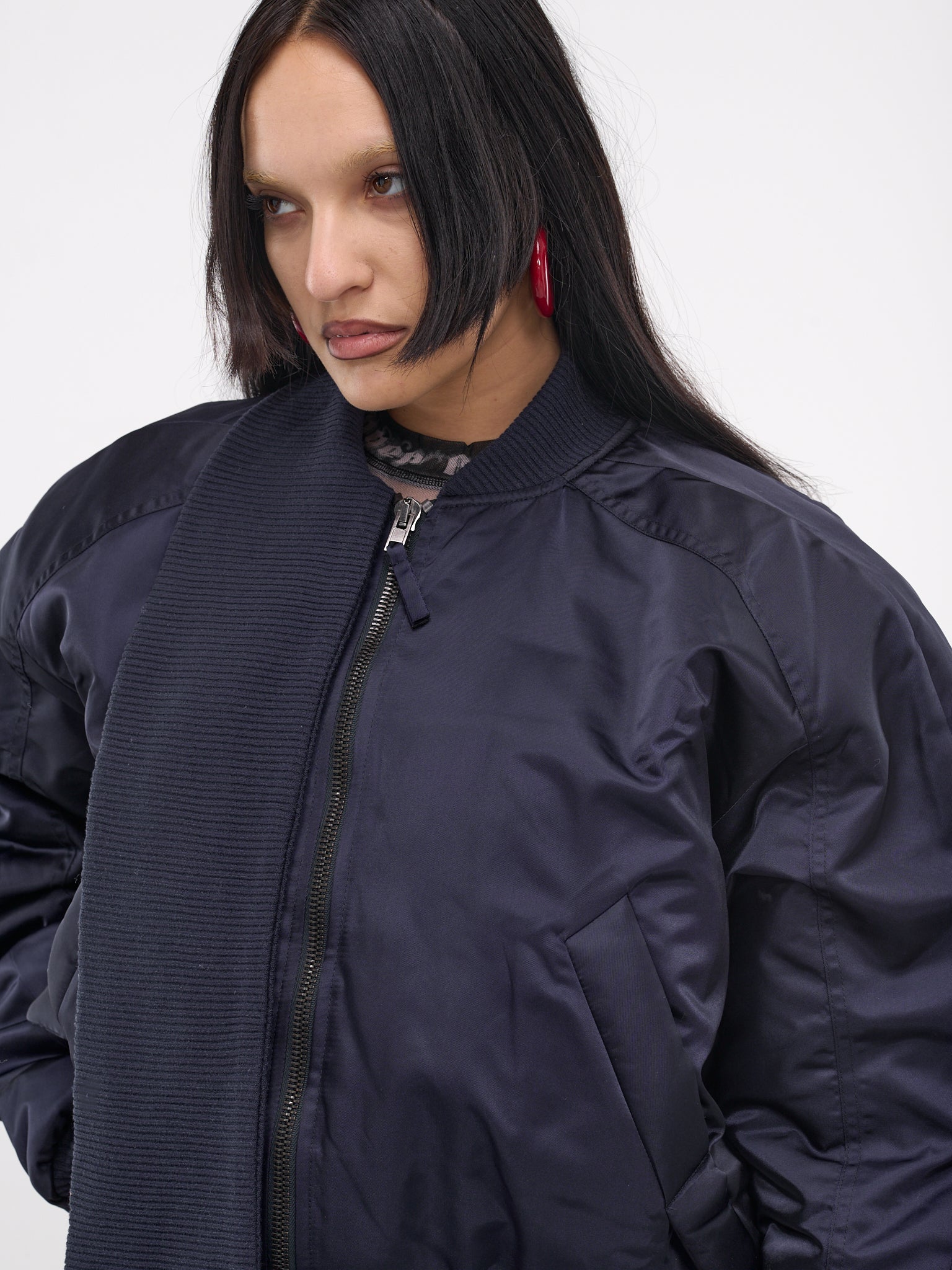 Scarf Bomber Jacket 1090604221 MIDNIGHT BLUE