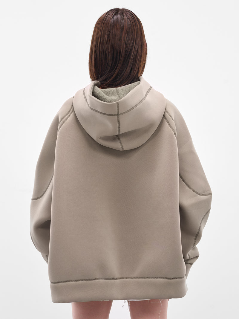 Gray Reversible Oversized Zip Hoodie (10970150901-GREY)