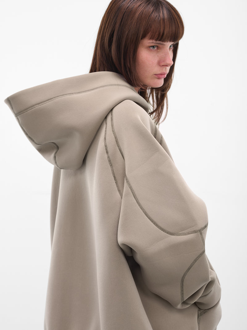 Gray Reversible Oversized Zip Hoodie (10970150901-GREY)