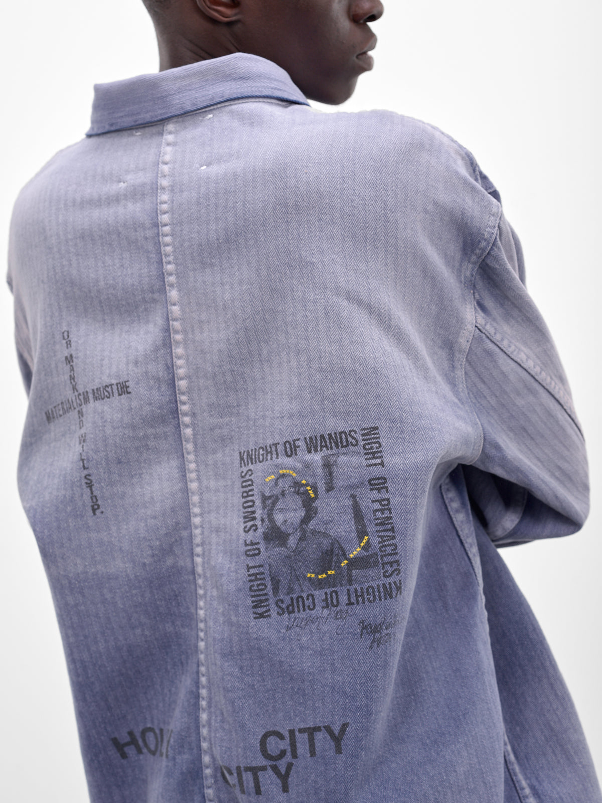 Holy City Distressed Twill Jacket (10U002Q3009-BLUE)