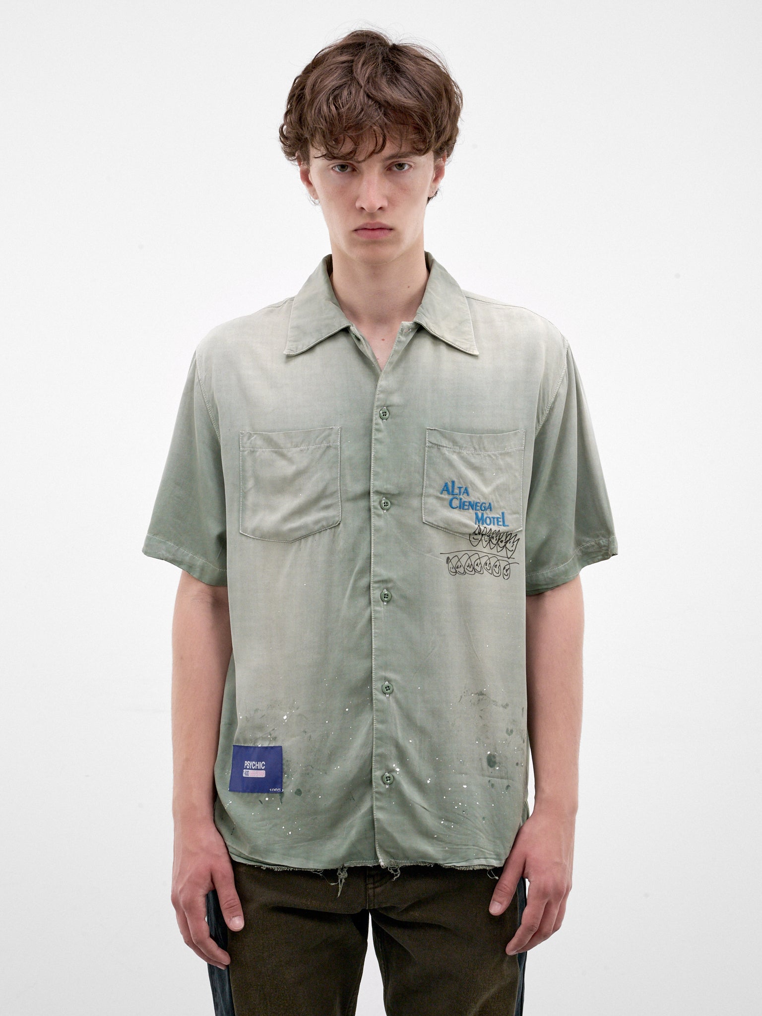 Blue Cotton Alta Cienega Shirt (10U004Q1010BLU-GREEN)