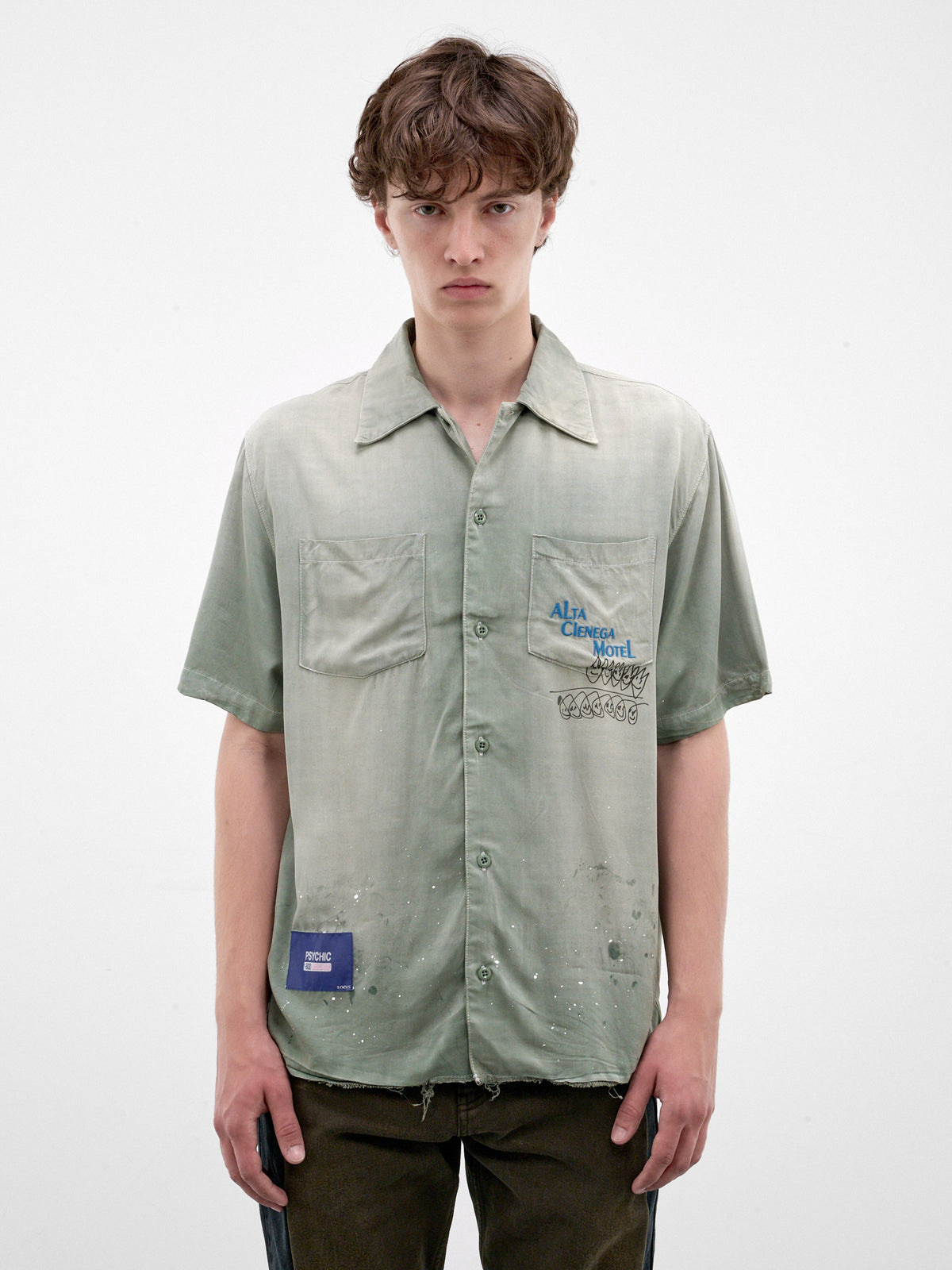 Blue Cotton Alta Cienega Shirt (10U004Q1010BLU-GREEN)