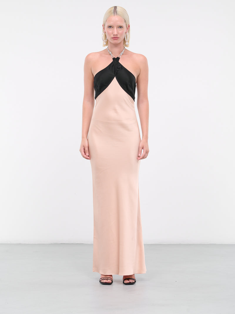 Klementina Maxi Dress (11-BLACK-NUDE)