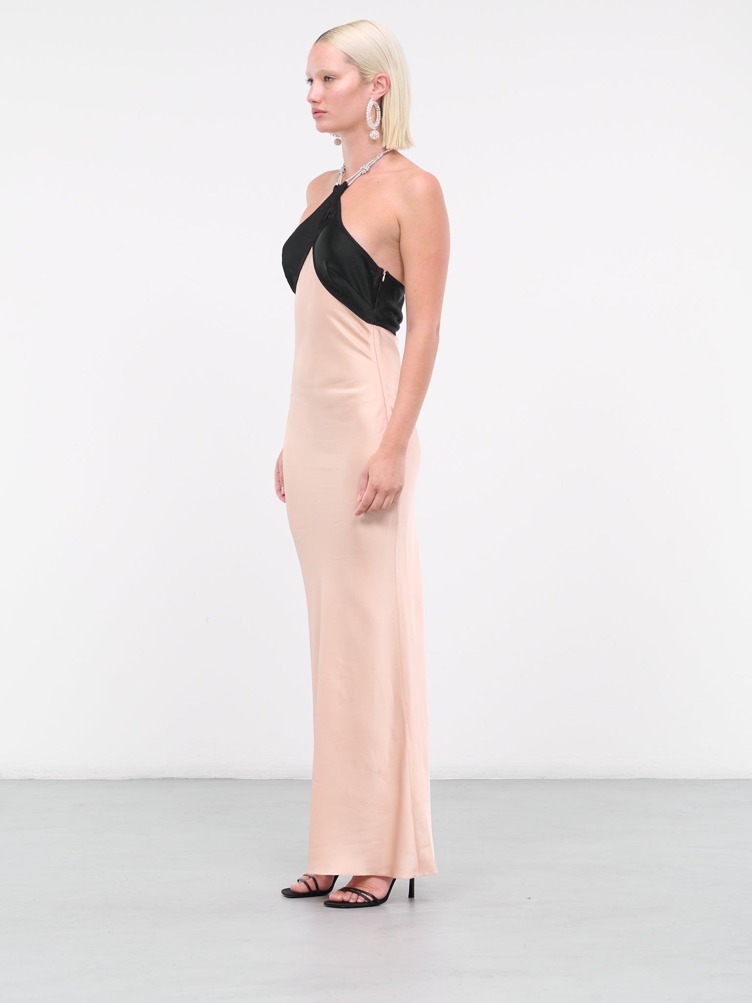 Klementina Maxi Dress (11-BLACK-NUDE)