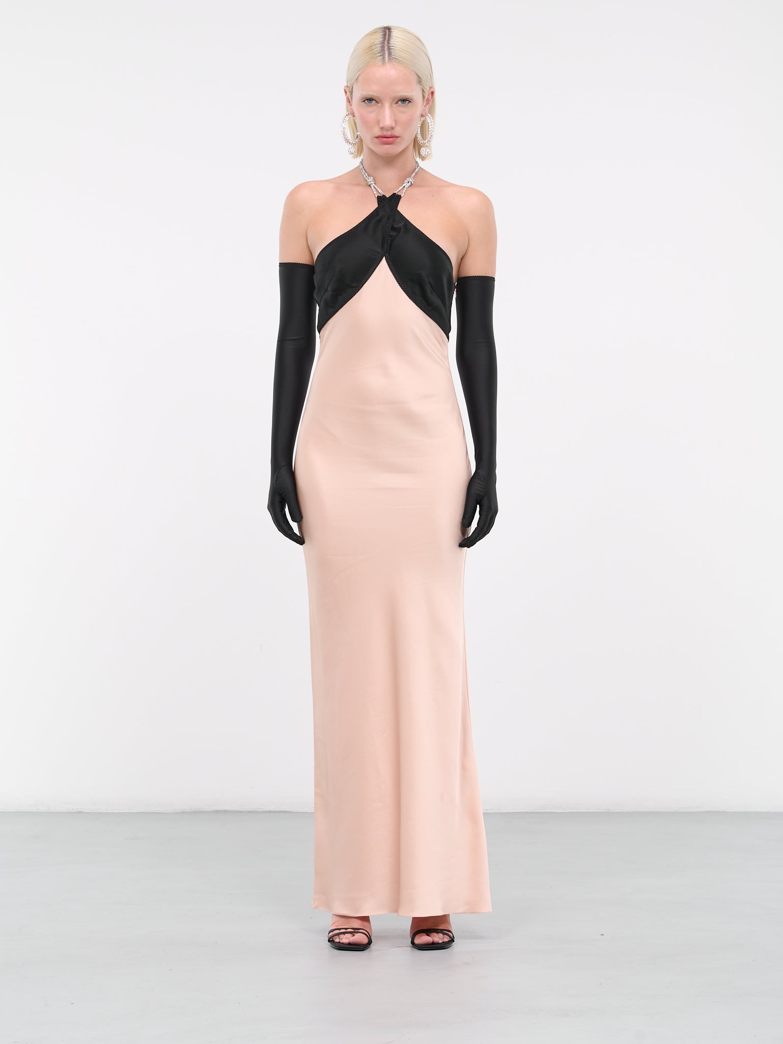 Klementina Maxi Dress (11-BLACK-NUDE)