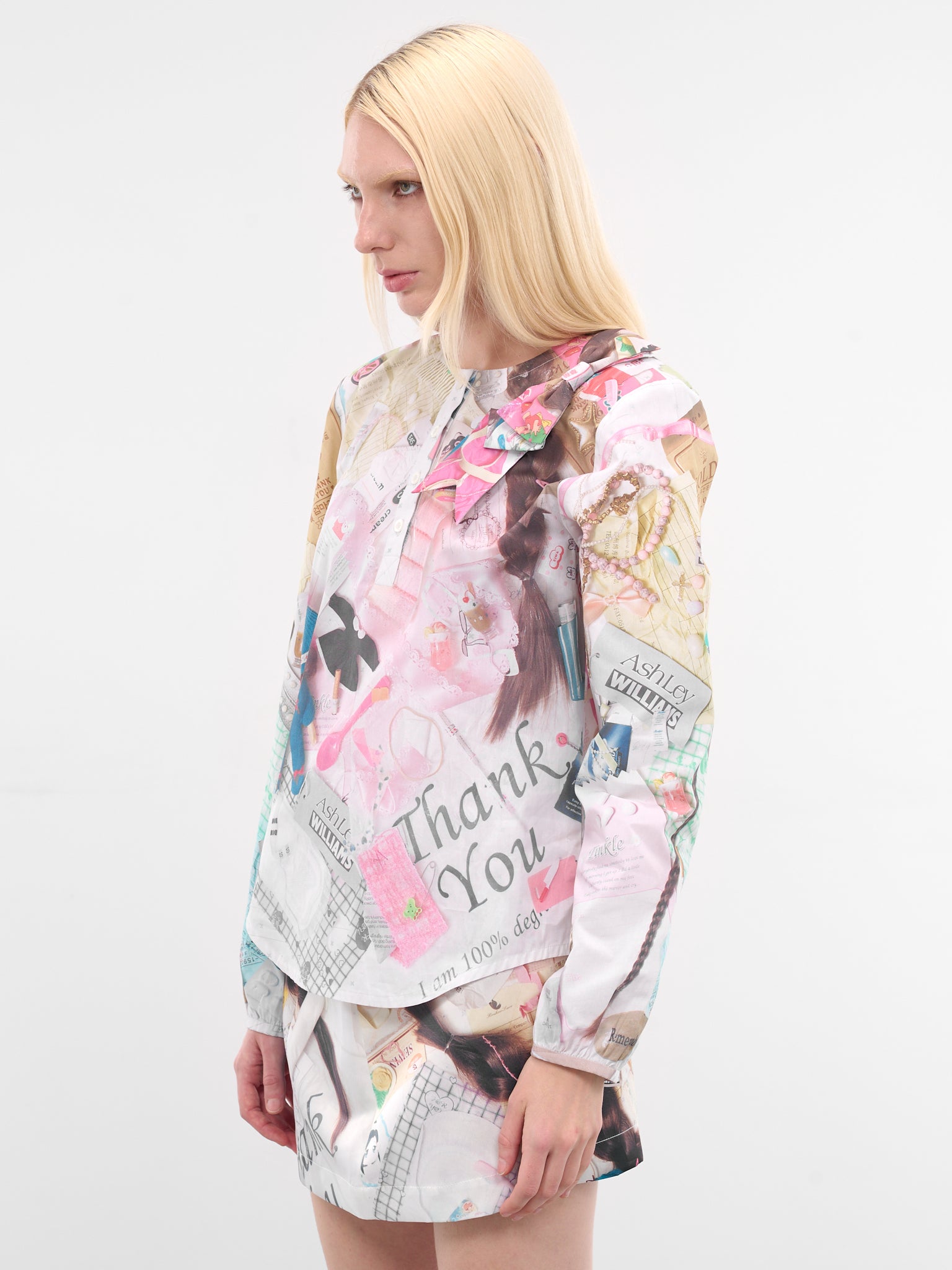 Treasures Print Bow Shirt (11-MULTICOLOR)
