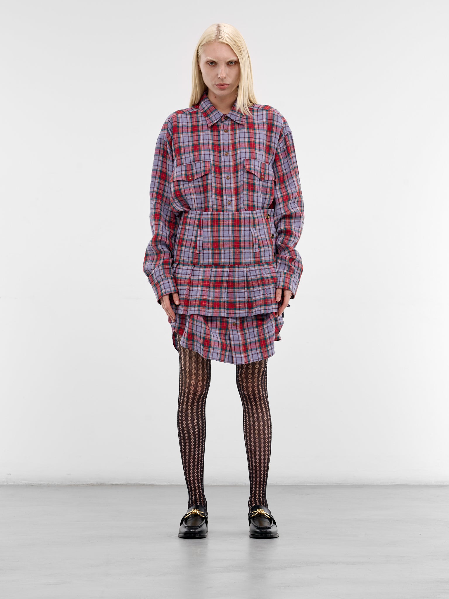 Marta Plaid Layered Mini Dress (110103A4-W01C6-MULTI)