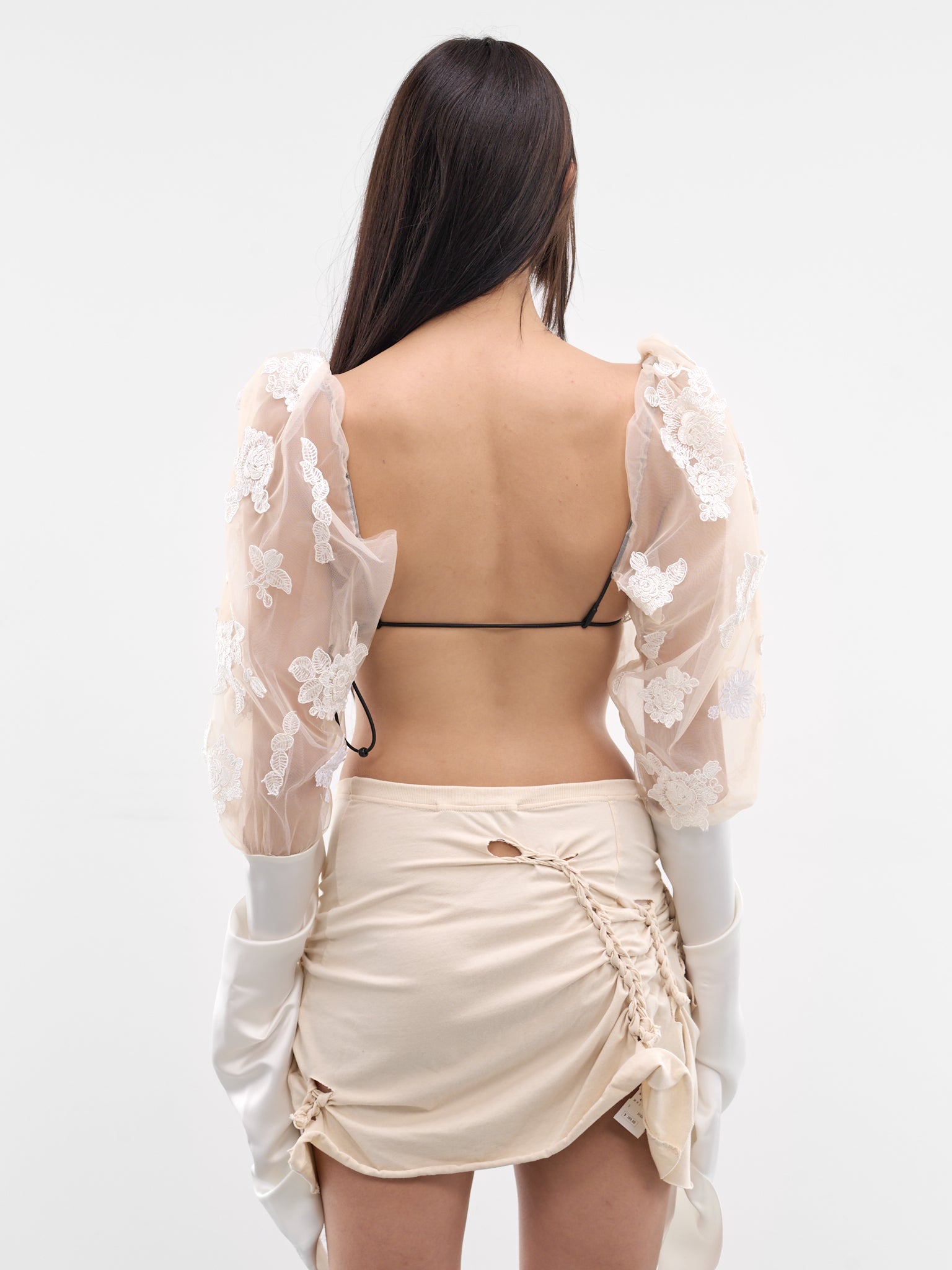 White 4D Wedding Dirndl Top (11011021001-WHITE)