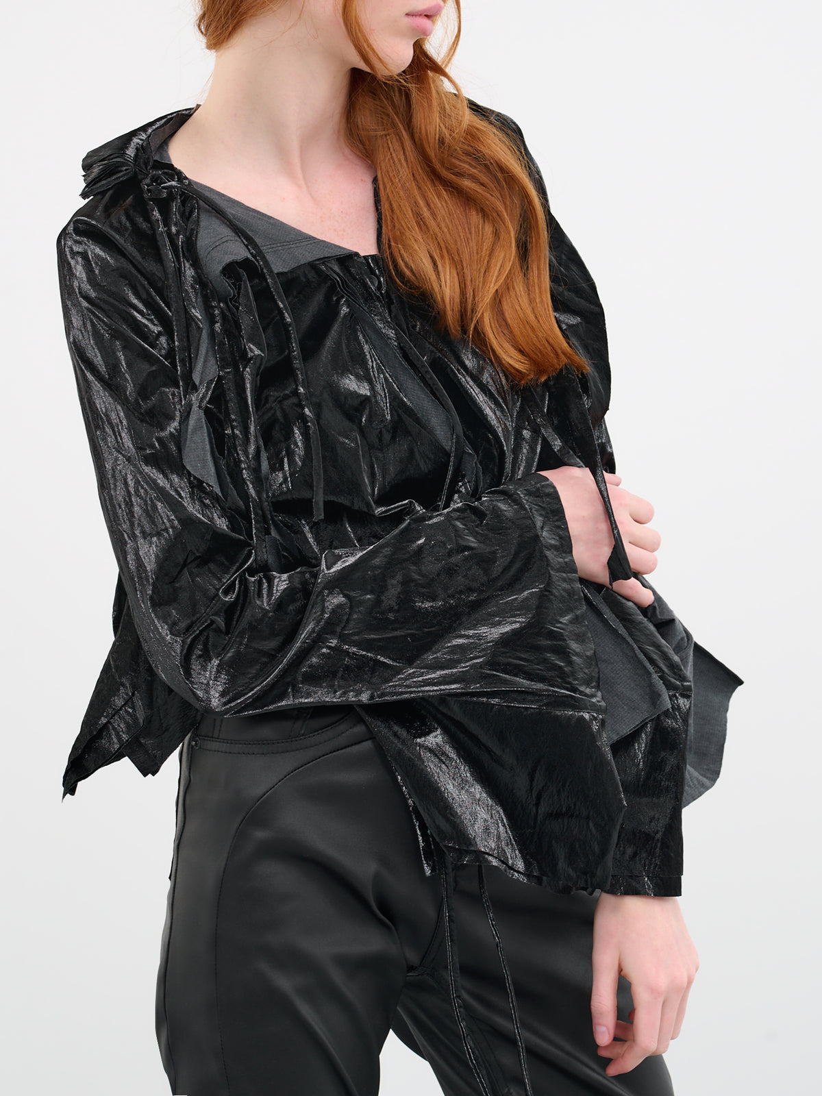 Shiny Long Cardigan (1102004-SHINY-BLACK)