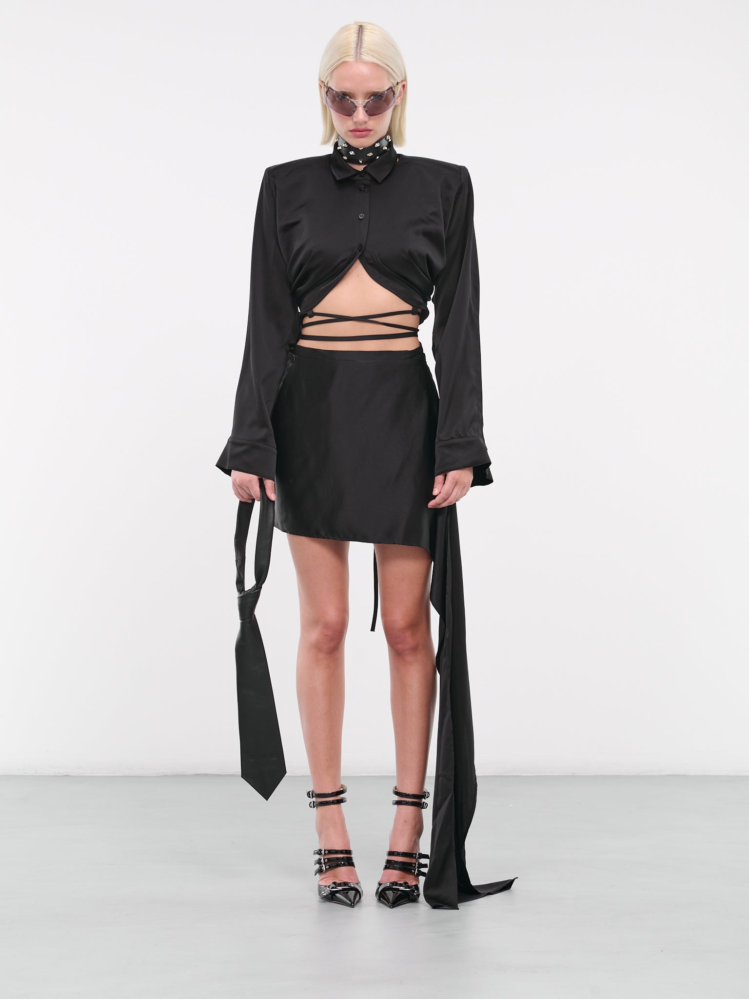 Apron Skirt (111-309-BLACK)