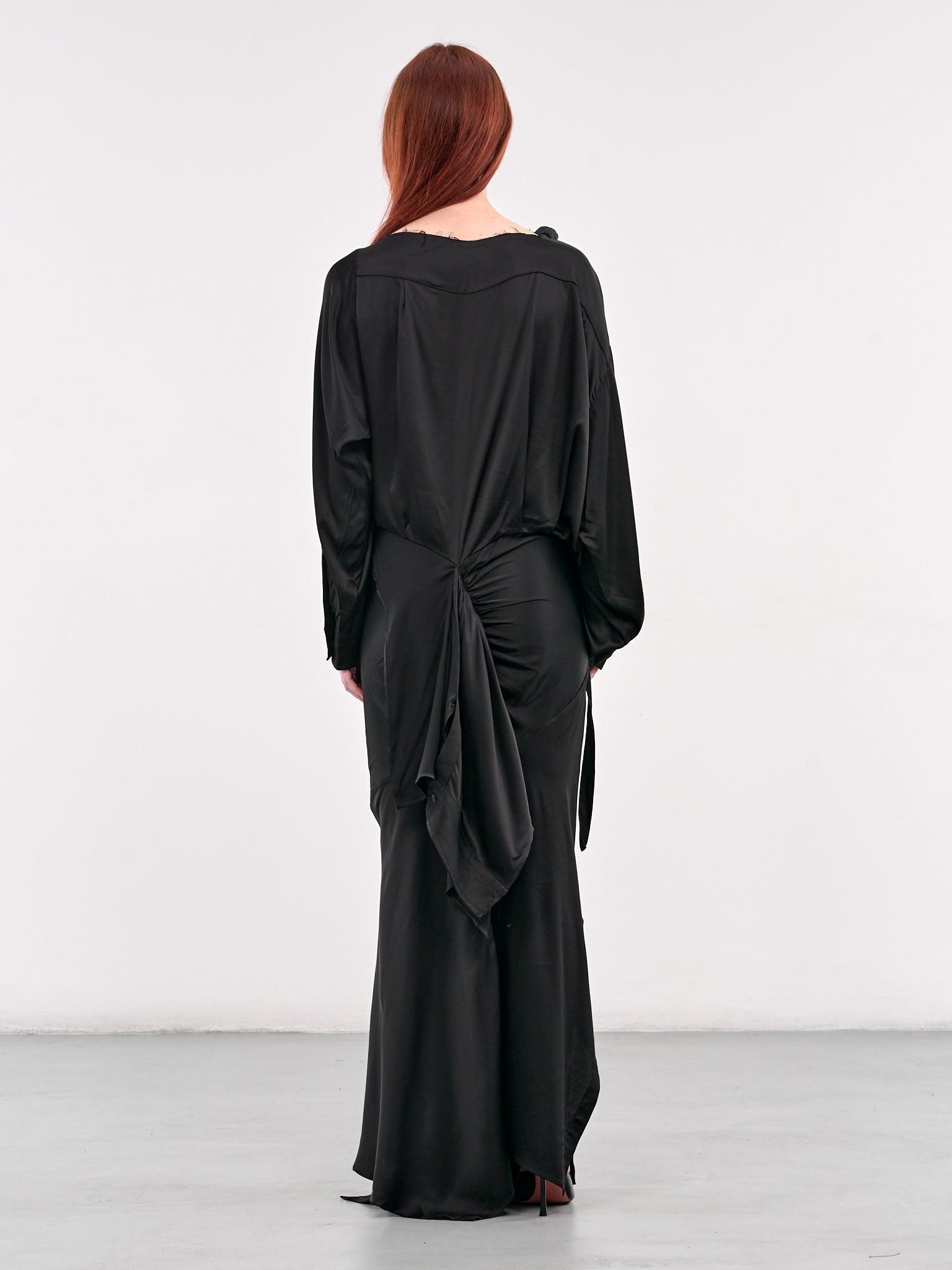 Deconstructed Shirt Dress (11150191102-BLACK)