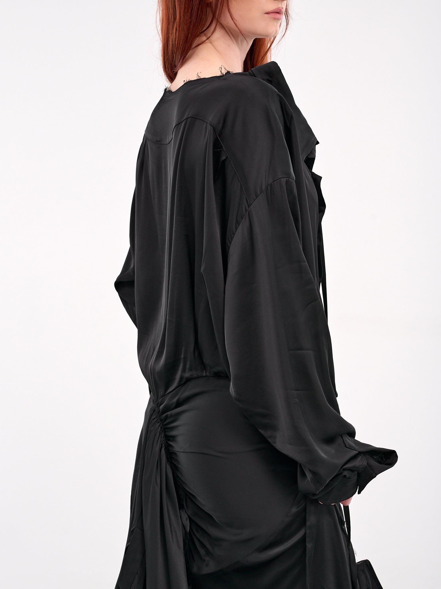 Deconstructed Shirt Dress (11150191102-BLACK)