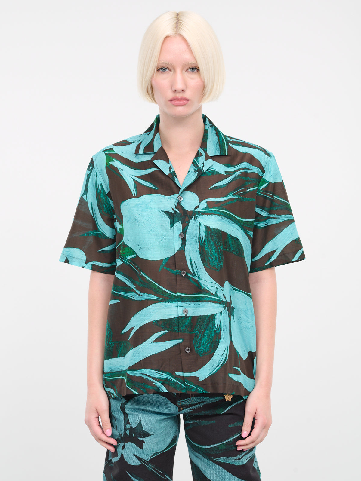 Weekend Shirt (113013-5042-TURQUOISE-FLOWER)
