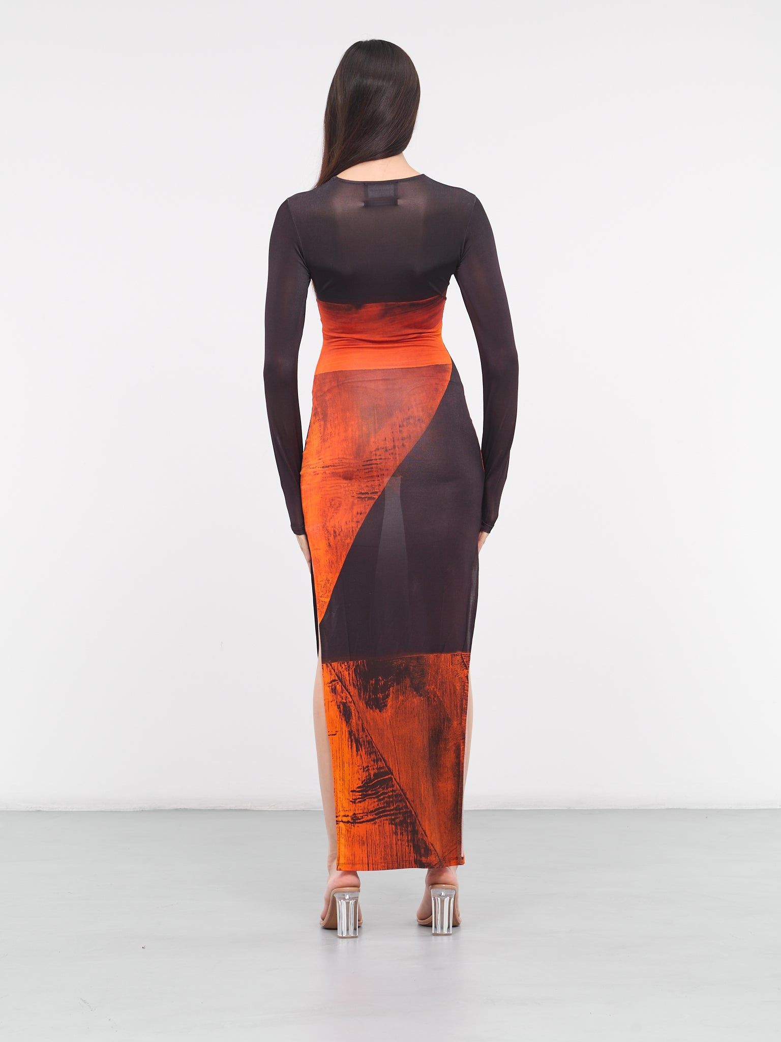 kiko high side slit dress KIKI HIGH SLIT MAXI DRESS - BLACK