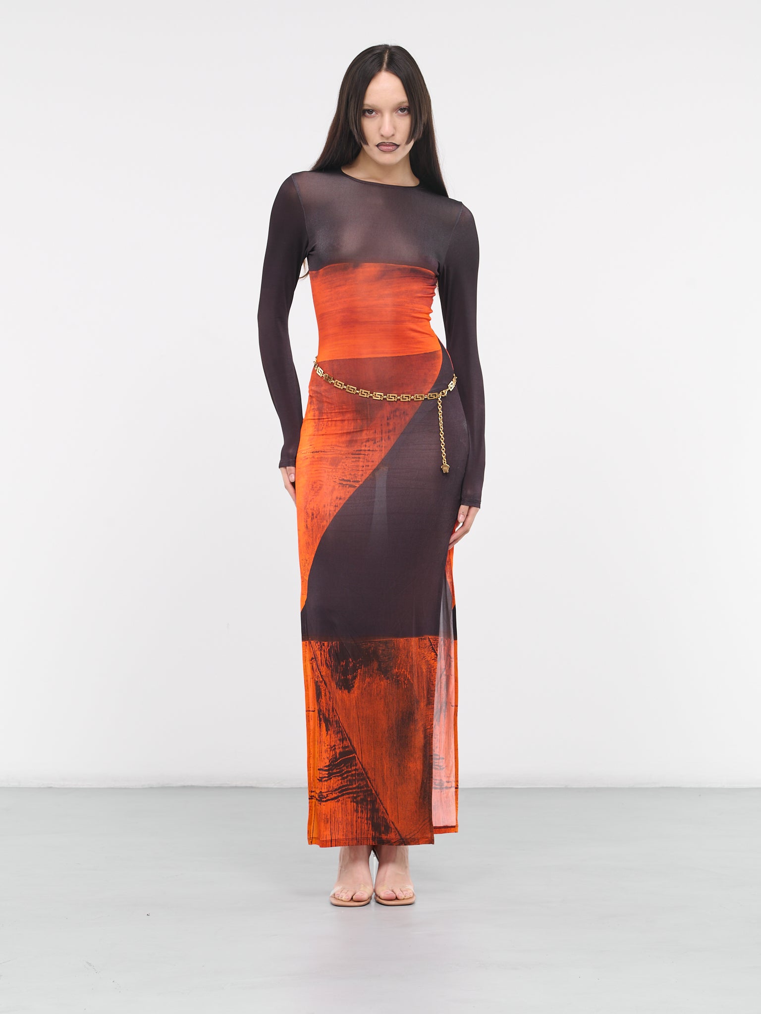 black dress with oranges Fruitful Maxi Dress