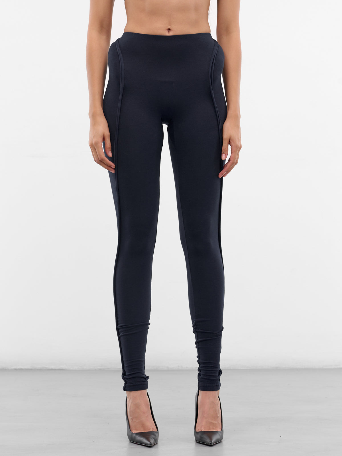 Navy Hip Padding Cotton Leggings (11520351501-BLUE)