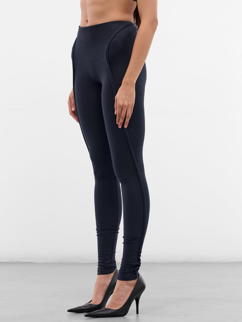 Navy Hip Padding Cotton Leggings (11520351501-BLUE)