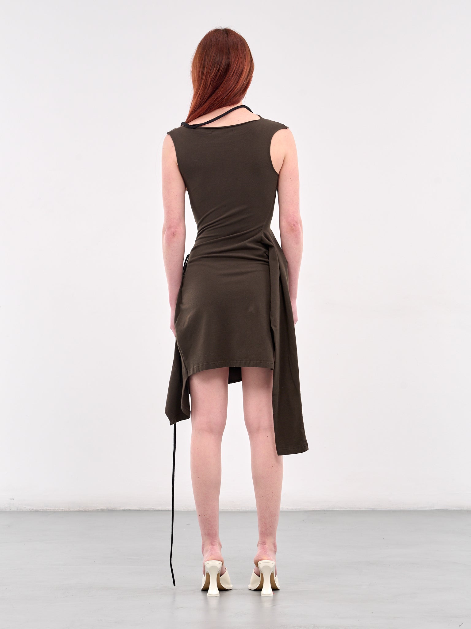 Deconstructed T-Shirt Mini Dress (11550181502-BROWN)