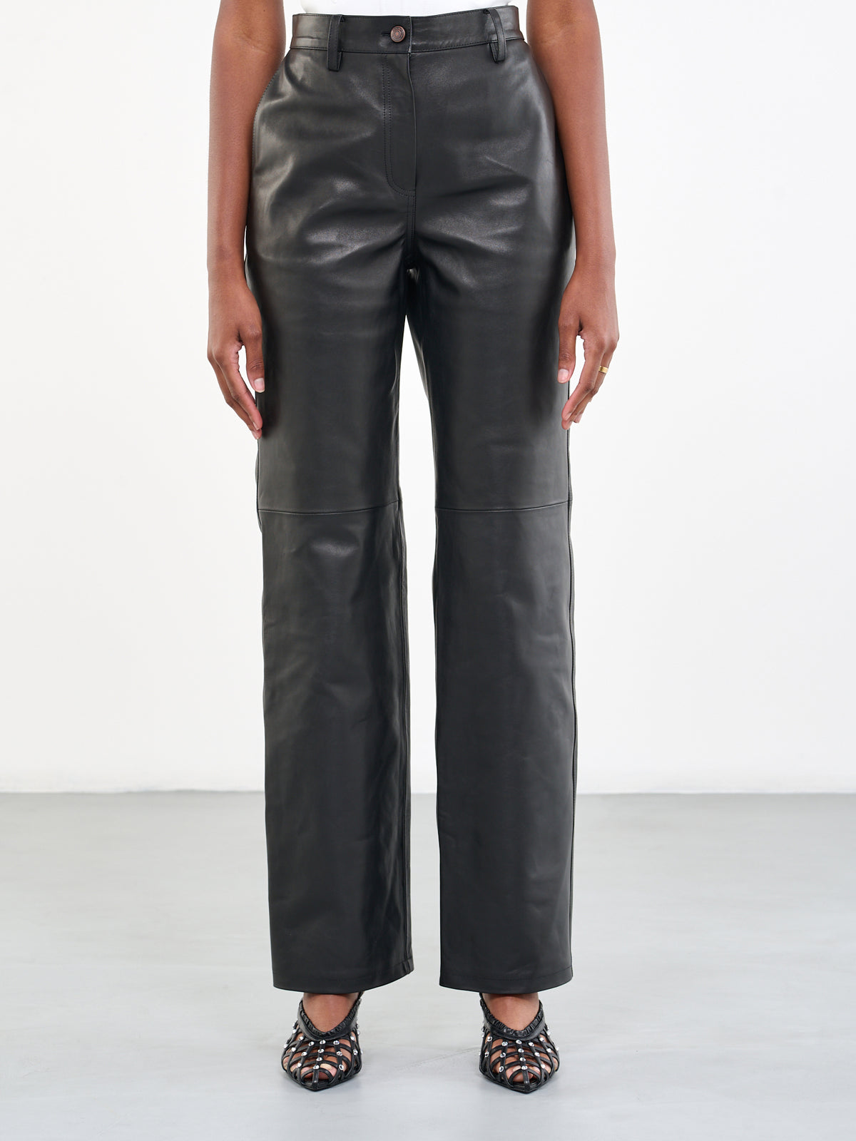MAGDA BUTRYM Leather Pants | H.Lorenzo - front