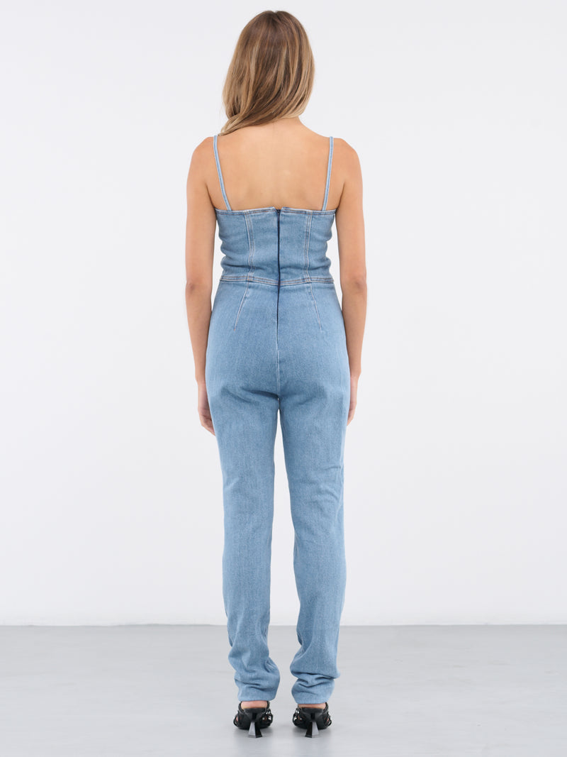 MAGDA BUTRYM Denim Jumpsuit | H.Lorenzo - back