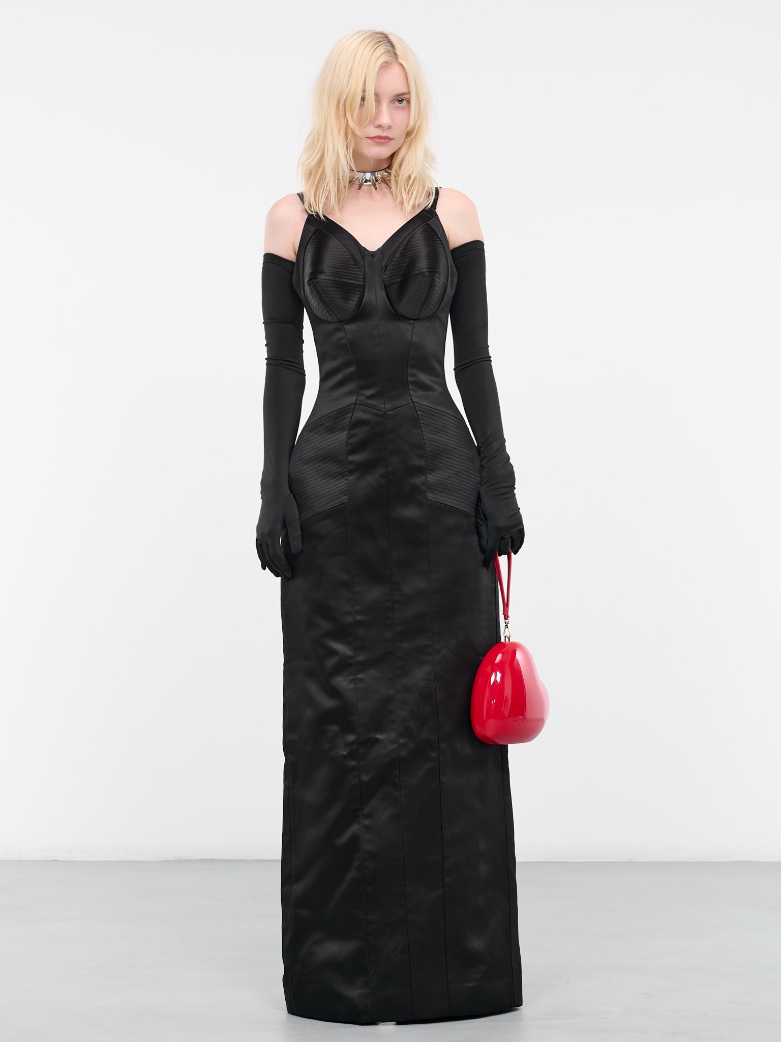 RICHARD QUINN | H.Lorenzo|Cone Cup Dress (12-BLACK), 12 / Black RICHARD QUINN | H.Lorenzo|Cone Cup Dress (12-BLACK), 12 / Black