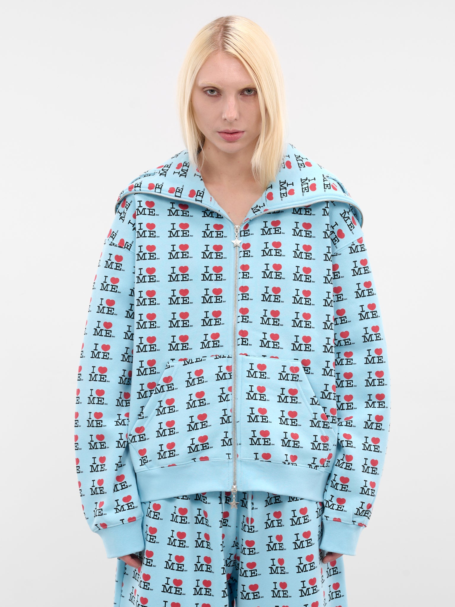 'I Heart Me' Zip Hoodie (120-I-HEART-ME-BLUE)