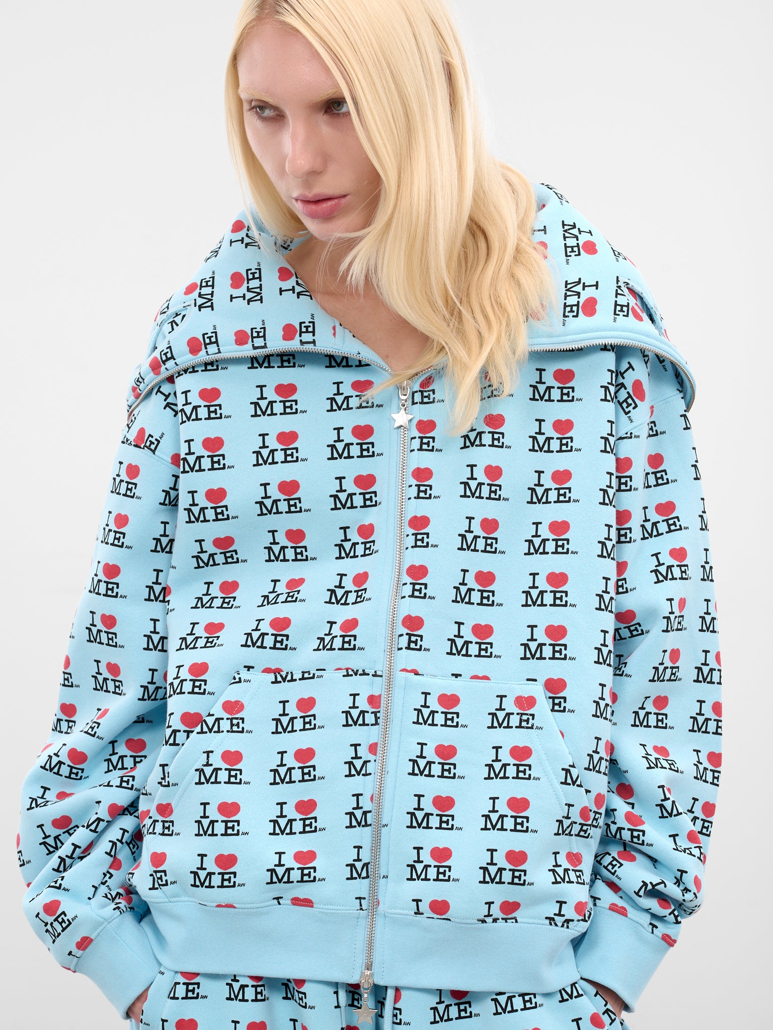 'I Heart Me' Zip Hoodie (120-I-HEART-ME-BLUE)