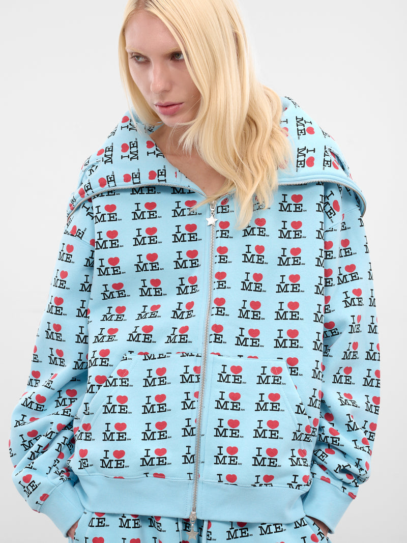 'I Heart Me' Zip Hoodie (120-I-HEART-ME-BLUE)