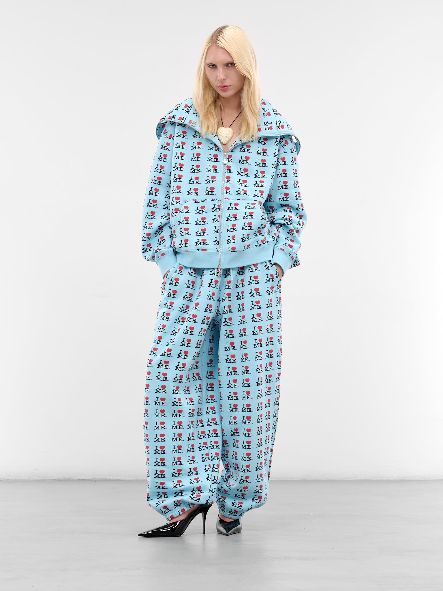 'I Heart Me' Baggy Sweatpants (122-I-HEART-ME-BLUE)