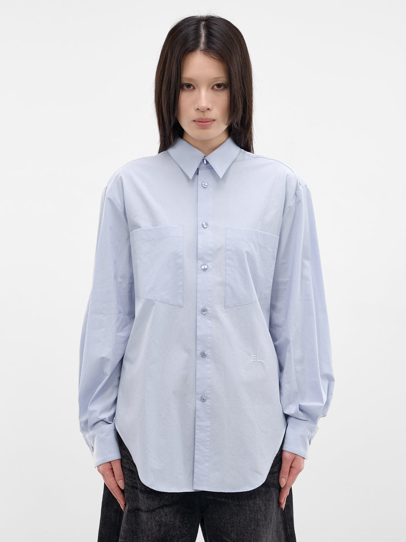 Ice Blue Cotton Button-Up Shirt (1216-EL-PS26-ICE)