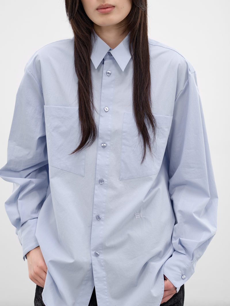 Ice Blue Cotton Button-Up Shirt (1216-EL-PS26-ICE)