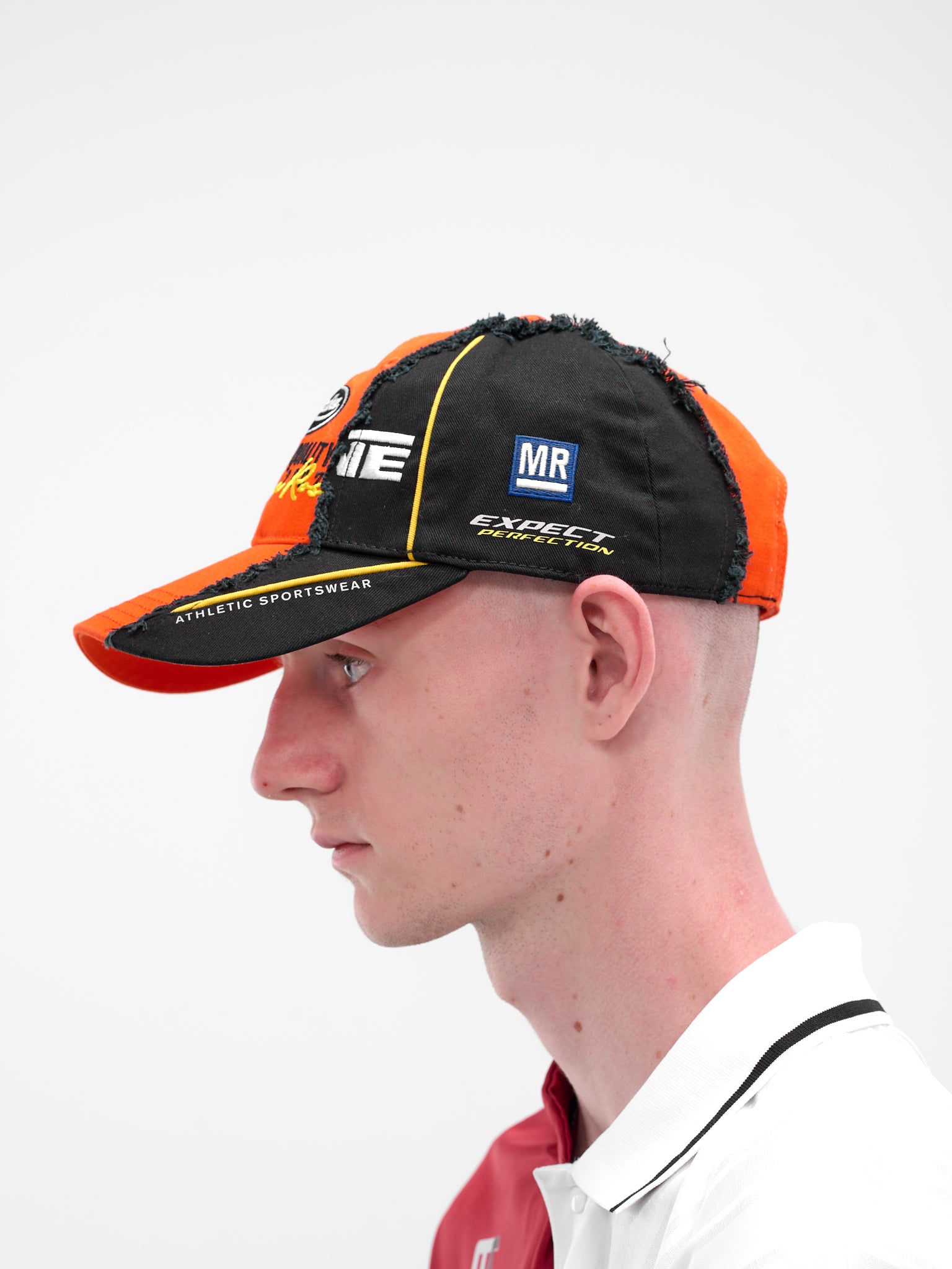 Orange Collage Distressed Cap (1217WP13200-ORANGE)