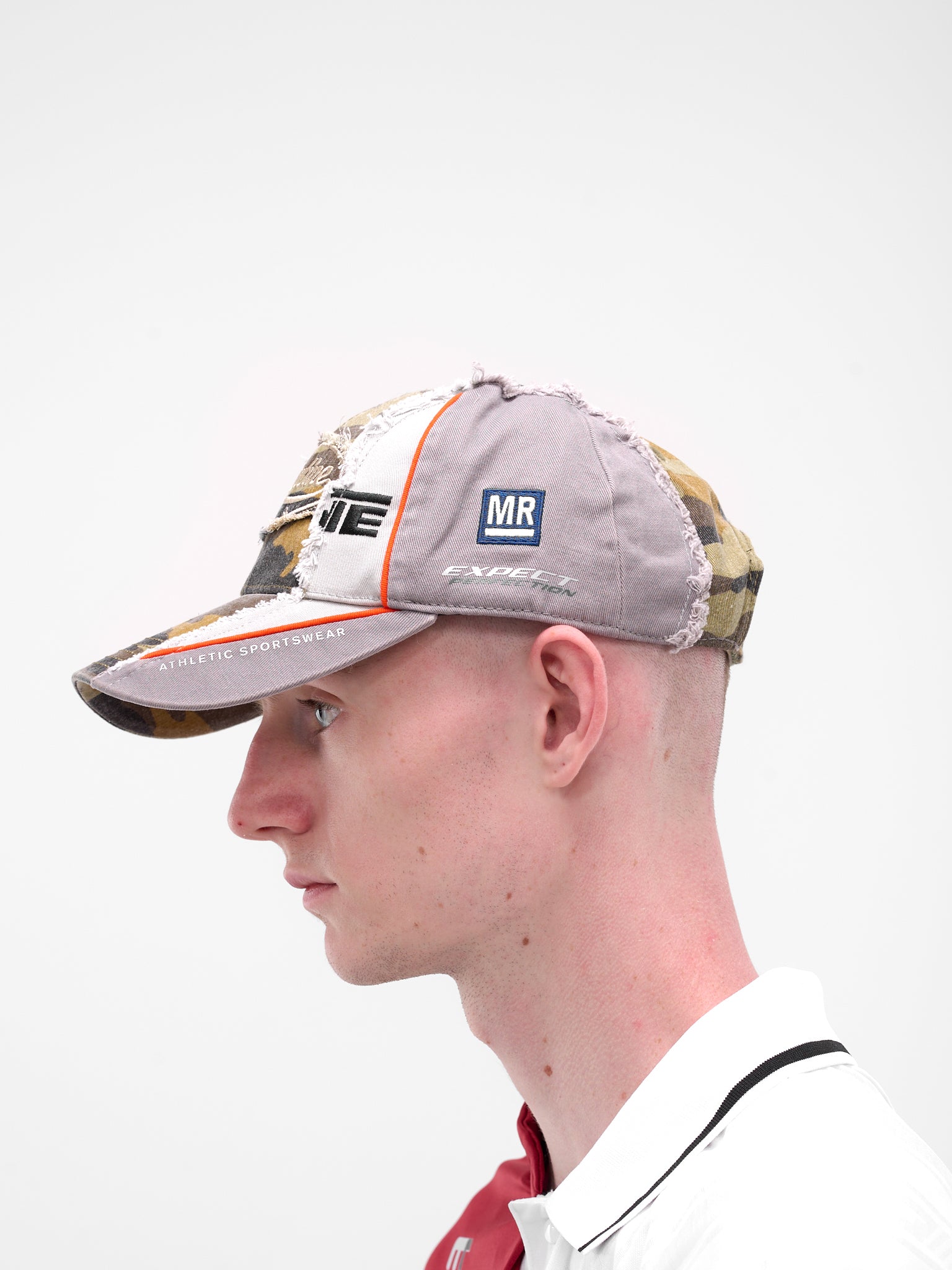Camo Collage Distressed Cap (1217WP13418-GREEN)