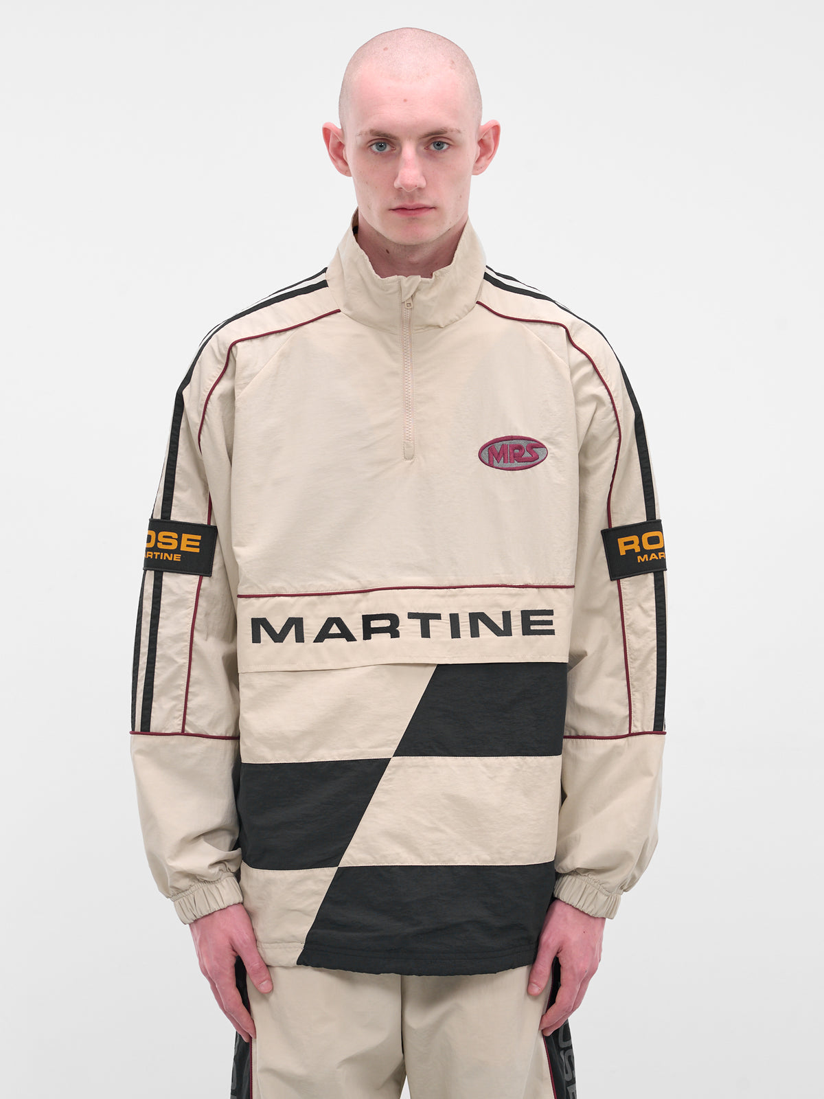 Cream Hockey Nylon Pullover (121WP01052-WHITE)