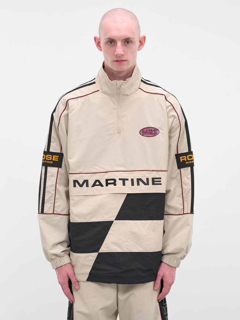 Cream Hockey Nylon Pullover (121WP01052-WHITE)
