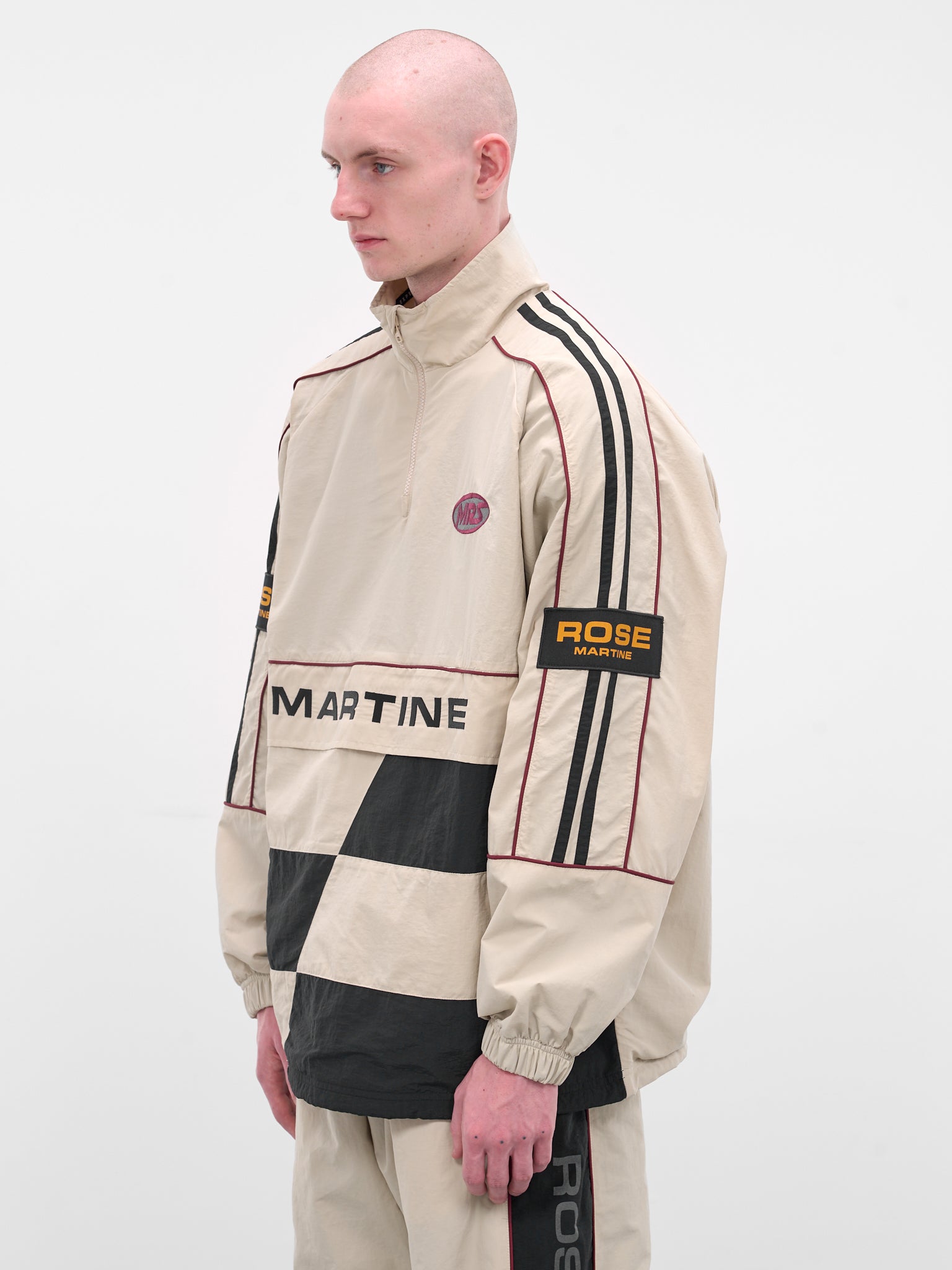 Cream Hockey Nylon Pullover (121WP01052-WHITE)
