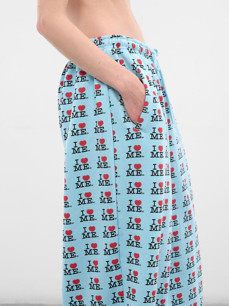 'I Heart Me' Baggy Sweatpants (122-I-HEART-ME-BLUE)