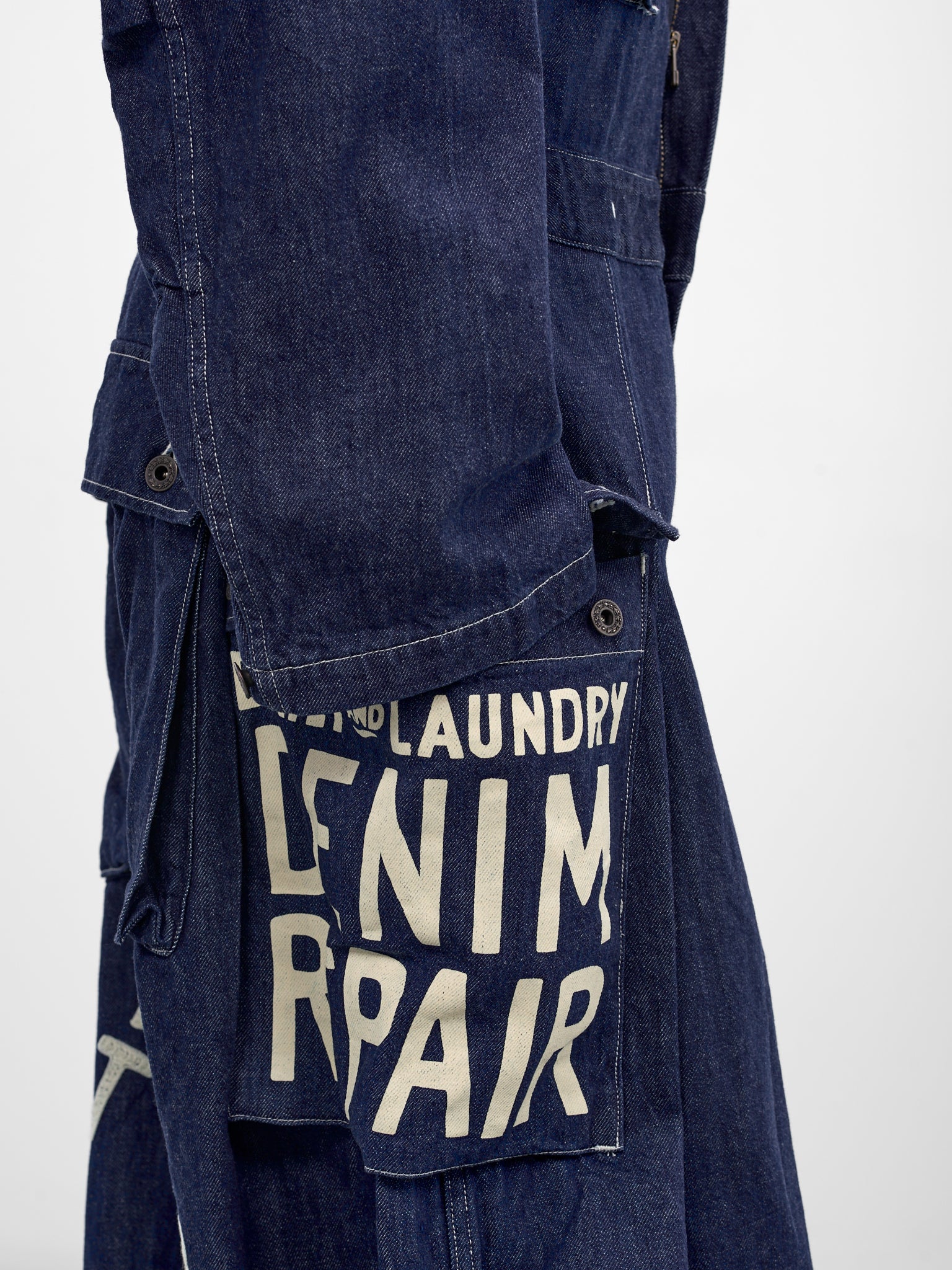 Indigo Denim Graphic Baggy Jumpsuit (K2510OP110-IDG-INDIGO)