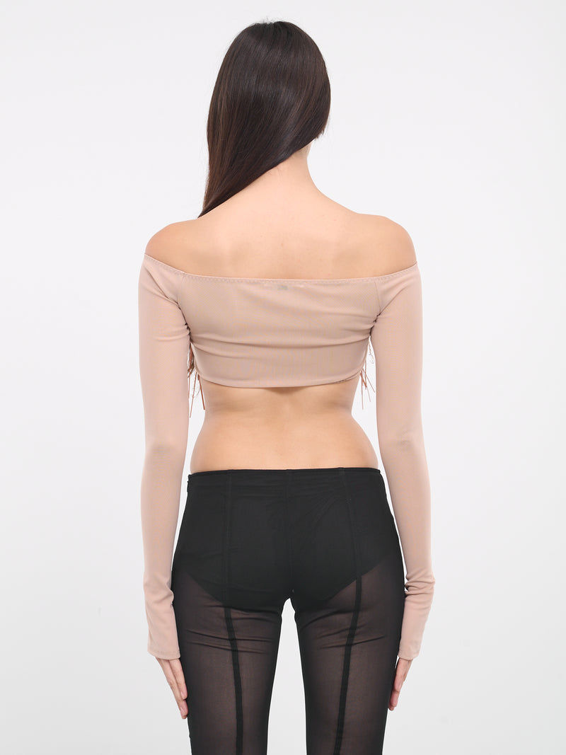 Off-Shoulder Bolero Top (VEPY65046R-VYE064B-LIGHT-BEIGE)