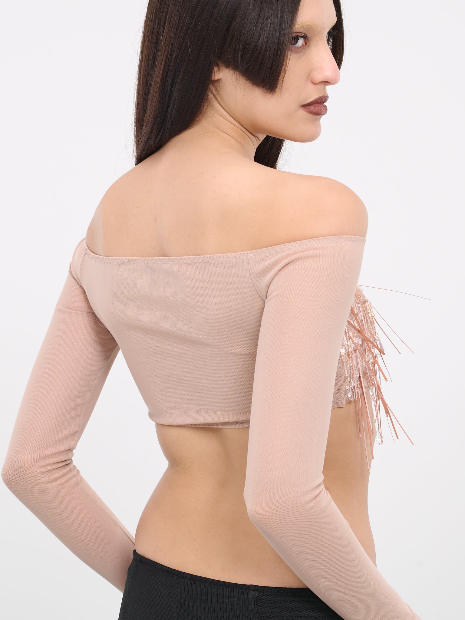 Off-Shoulder Bolero Top (VEPY65046R-VYE064B-LIGHT-BEIGE)