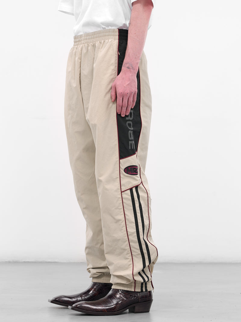 Cream Nylon Stripe Joggers (122WP01052-WHITE)