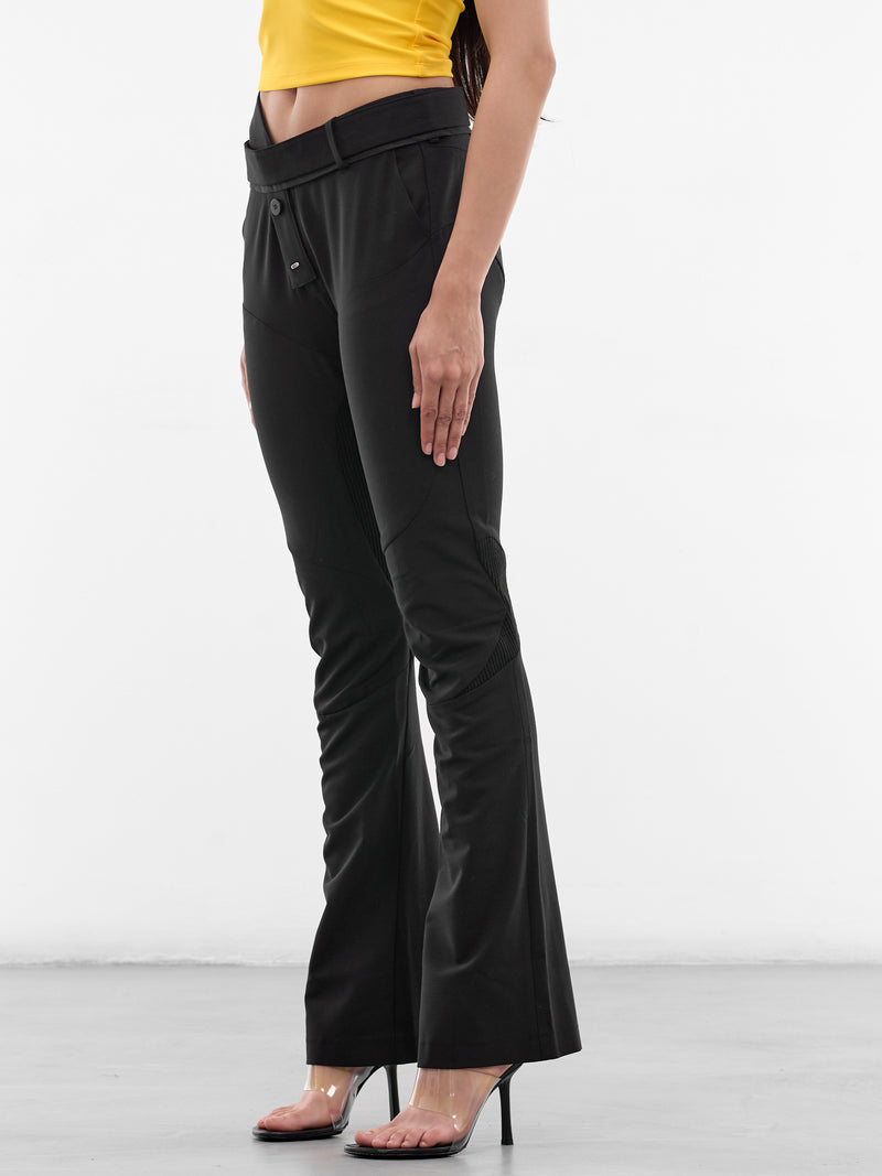 Multi-Line Wool Suit Pants (12320372301-BLACK)