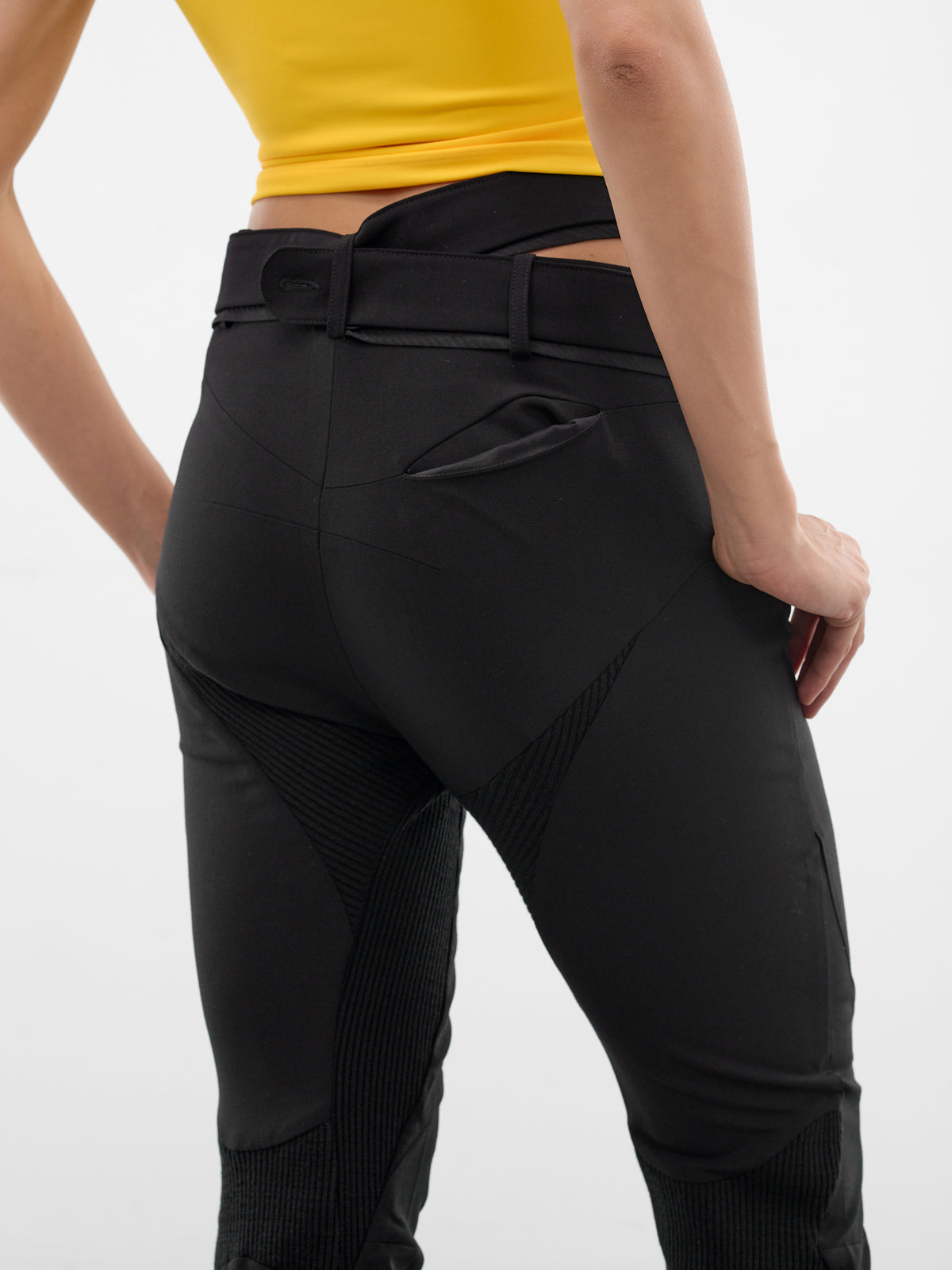 Multi-Line Wool Suit Pants (12320372301-BLACK)