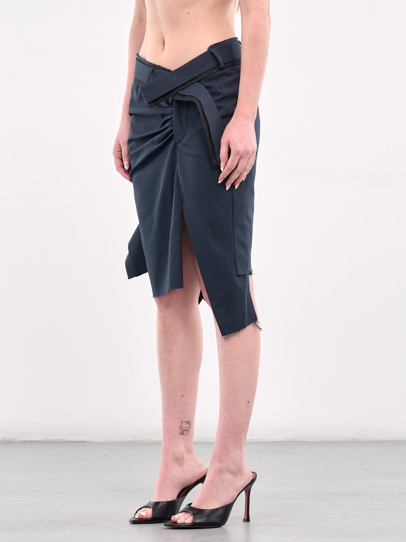 Deconstructed Mini Skirt (12330052303-BLUE)