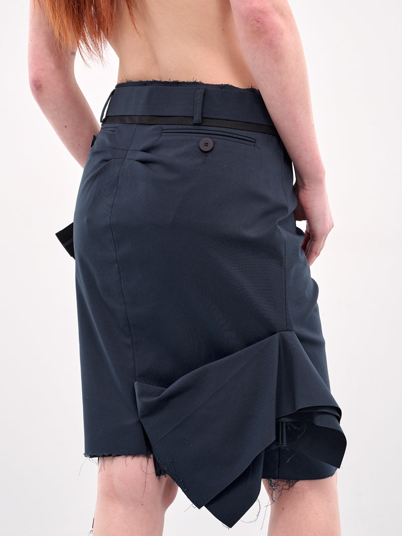 Deconstructed Mini Skirt (12330052303-BLUE)