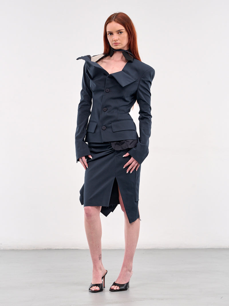 Deconstructed Mini Skirt (12330052303-BLUE)