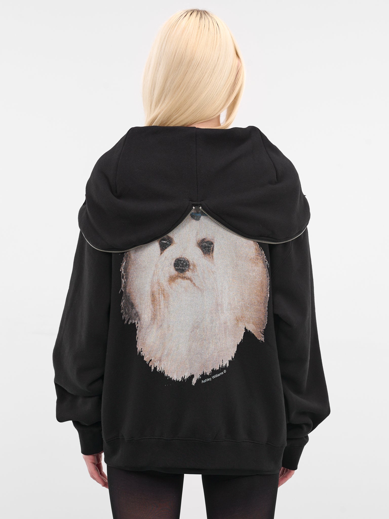 'I Heart Me' Butterfly Hoodie (125-MALTESE-BLACK)